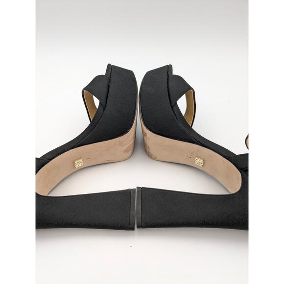 Badgley Mischka Women's Caia Platform Sandals in Black size US7 EU37.5 - Picture 14 of 16
